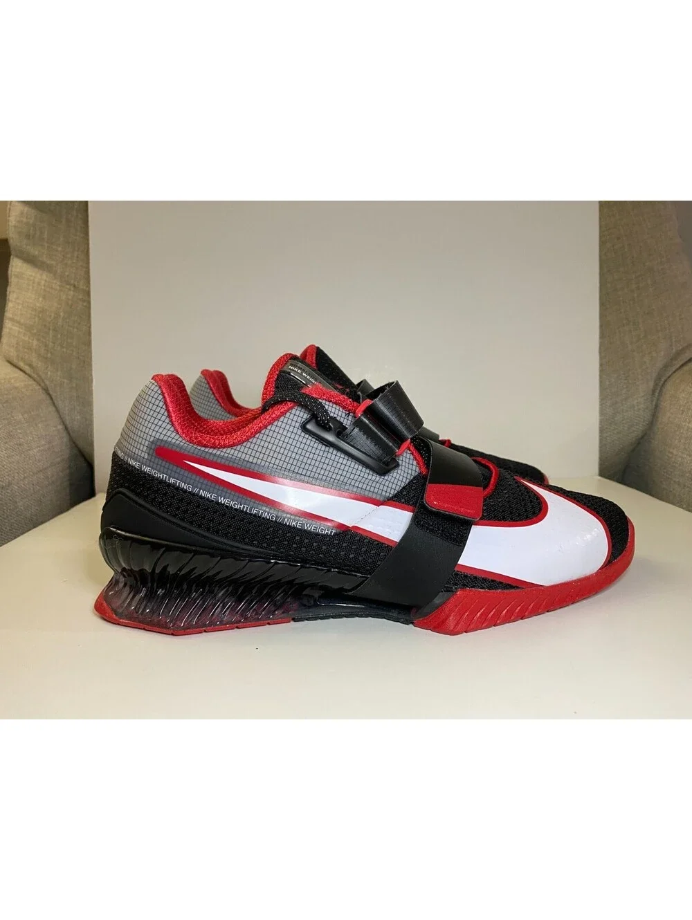 Nike Romaleos 4 CD3463-003 Mens Sneakers US 9 Black White Weightlifting Shoes